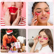 20 Pair Rose + 10 Pair Aloe Vera Under Eye Mask & Lip Mask Skincare Set, Lip Patches & Under Eye Patches for Puffy Eyes, D...