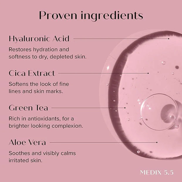 MEDIX 3% Concentrated Hyaluronic Acid Hydrating Gel Body Booster Dry Skin Moisturizer, Anti Aging Skin Care Booster For Re...