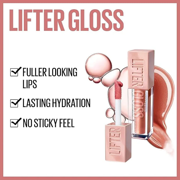 Maybelline New York Maybelline Lifter Gloss Lip Gloss Makeup With Hyaluronic Acid, Heat, 0.18 Fl. Ounce, 014 Heat, 0.18 fl...