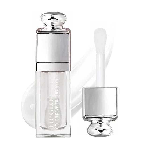 Hydrating Lip Glow Oil-Lip care oil- Lip Oil Tinted for Lip Care and Dry Lips-Prevents Dry Cracked-Non-sticky Big Brush He...
