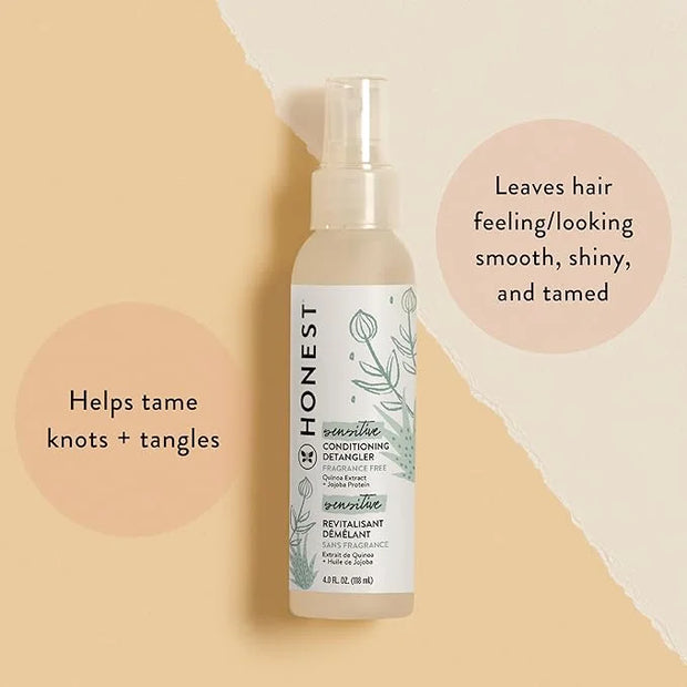The Honest Company Fragrance Free Conditioning Hair Detangler | Leave-in Conditioner + Fortifying Spray | Tear-free + Hypo...