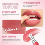 Watery Essence Lip Glaze,Moisturizing Nonstick Tinted Gloss Lip Oil,Glowy Lipstick, Long-Lasting Lip Stain, Lightweight Li...