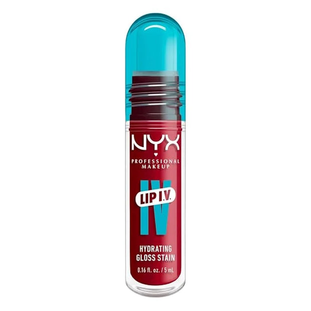 NYX PROFESSIONAL MAKEUP Lip IV Hydrating Glossy Lip Stain with 12HR Hydration - Red-y Set Wet (Red) - Product Image