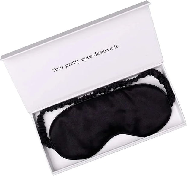 Silk Sleep Mask Light Blocking Luxury 100% Mulberry 19mm Silk Eye Mask Eye Cover Blindfold Ultra Soft Light & Comfy Anti A...