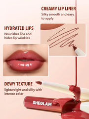 SHEGLAM 2-In-1 Lip Rules Liner & Gloss Pen Long Lasting Plumping Perfect Lip Combo Makeup Set-Case X Case - Product Image