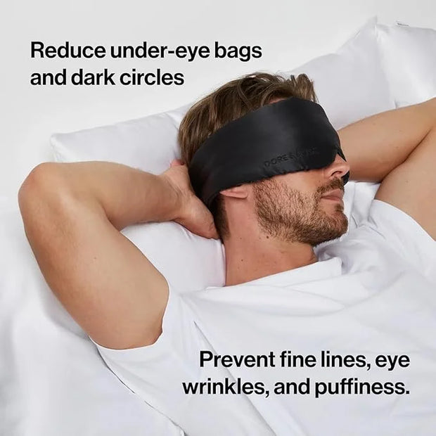 Dore & Rose Deep Sleep Mask Light Blocking, 23 Momme Mulberry Silk Eye Mask, Ultra Soft, Adjustable - Travel Sleeping Mask...