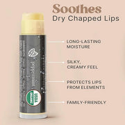 USDA Organic Peppermint Lip Balm - USA Made with Natural Ingredients, Chapstick for Dry Lips, Birthday Gifts for Her & Him...