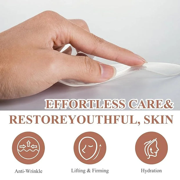 32 PCS Face Wrinkle Patches, Wrinkle Patches for Face Overnight, Silicone Face Lifting Tapes, Reduce Fine Lines Suitable f...