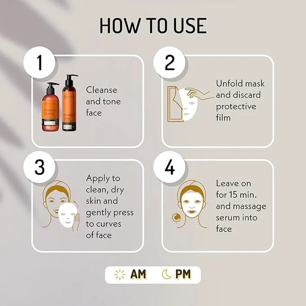 Eve Hansen Skincare Duo: Organic Rose Water Spray (8 oz) & Collagen Face Mask Sheets (Set of 5) – Hydrating & Soothing Car...