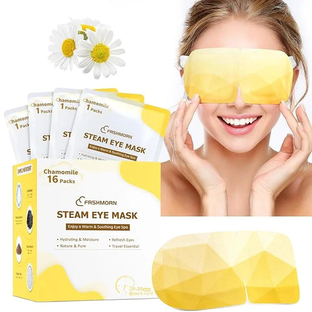 16 Packs Steam Eye Mask, Heated Eye Mask for Sleeping, Warm Compress for Eyes, Self Heating Disposal Eye Mask Comfortable ...