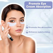 Reusable Eye Patches, 2 Pairs Silicone Under Eye Patches for Fine Lines & Dark Circles with Metal Eye Cream Applicator, Vi...