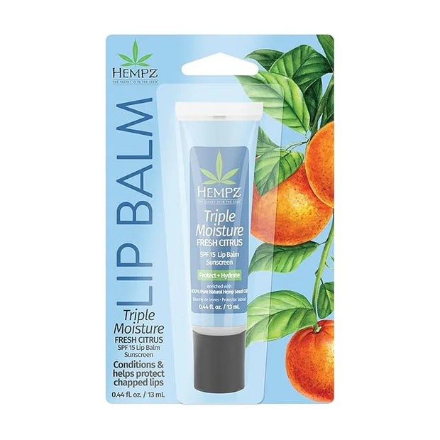 Hempz SPF 15 Lip Balm, Triple Moisture, Ultra Hydrating Lip Care for Men or Women, .44 oz. - Product Image