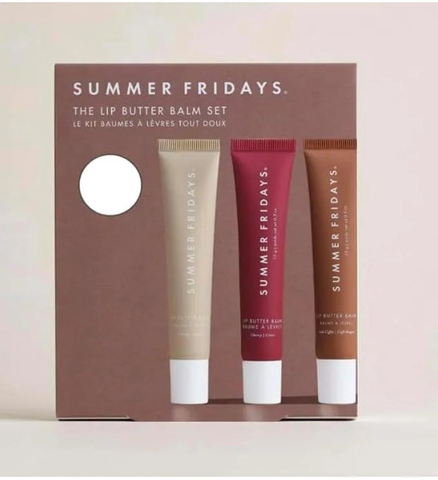 Summer Fridays Lip Butter Balm Trio: Vanilla, Vanilla Beige, and Brown Sugar, 3 Count (Pack of 1) - Product Image