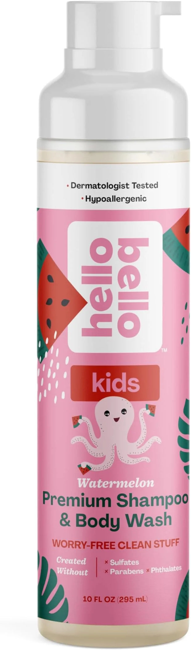 Hello Bello Watermelon Shampoo and Body Wash, Hypoallergenic, Dermatologist and Pediatrician Tested Formula for Babies and...