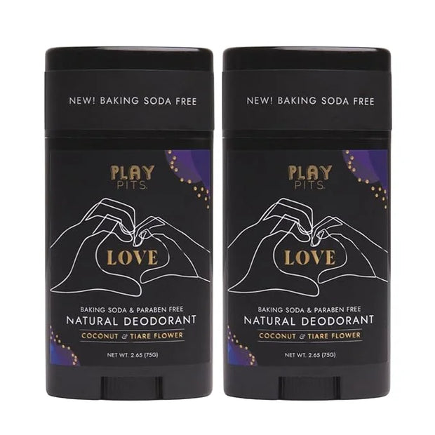 PLAY PITS - 2 Pack - Natural Deodorant - Safe for Men & Women w/Sensitive Skin - Clean, Non-Toxic, & Paraben Free – LOVE S...