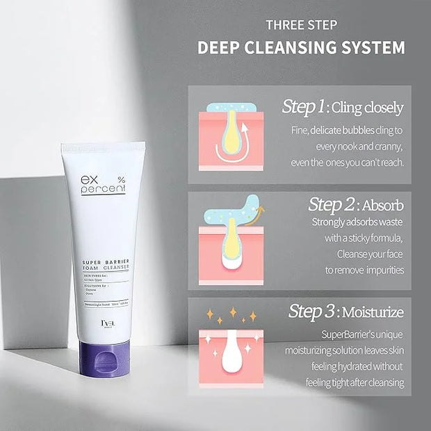 I'VEL Mositure skincare set- Super Barrier Moisture Cream, Foam cleanser - Product Image