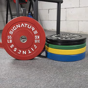 Signature Fitness 2" Olympic Bumper Plate Weight Plates 25LB Single, - Product Image