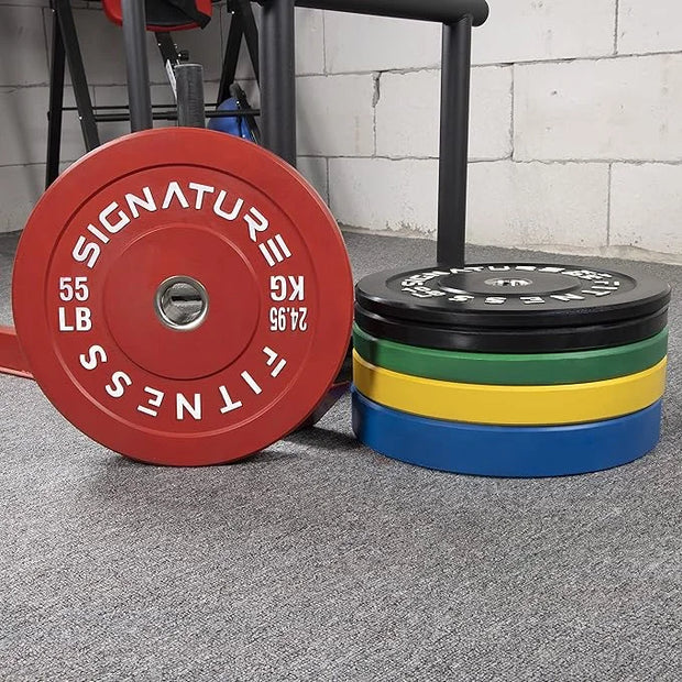 Signature Fitness 2" Olympic Bumper Plate Weight Plates 25LB Single, - Product Image