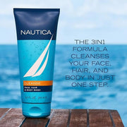 Nautica Grooming Cleanse Shower Gel 6.7 fl oz (Pack of 1), Notes of Grapefruit, Lavender, and Wood, Men's Fragrance, Long ...
