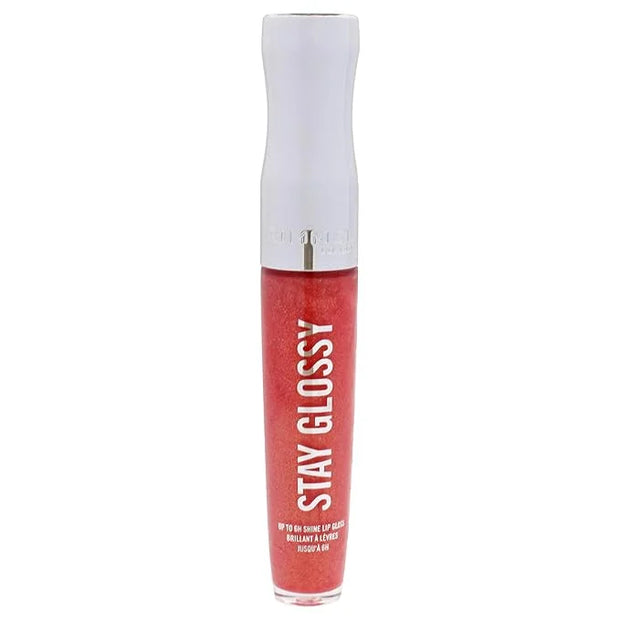 Rimmel Stay Glossy Lip Gloss - Non-Sticky and Lightweight Formula for Lip Color and Shine - 640 All Day Seduction, .18oz -...