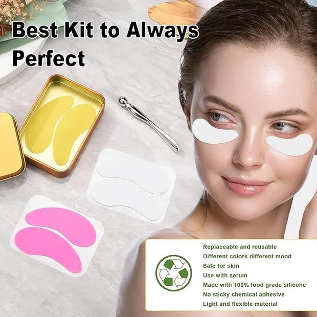 Aethland Reusable Eye Patches, 3 Pairs Silicone Under Eye Patches with Lifting Effect to Reduce Wrinkles and Fine Lines, P...