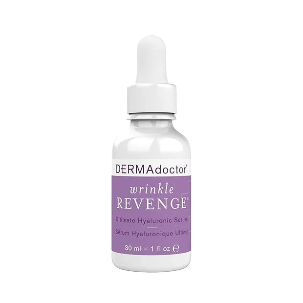 DERMAdoctor Wrinkle Revenge Dermatologist Formulated Anti Aging Hyaluronic Acid Serum for Face, Hydrating Serum, Wrinkle F...