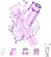 2025 New 2-in-1 Bikini Trimmer & Electric Shaver for Women - Cordless Wet/Dry Electric Razor Kit, Waterproof Hair Removal ...