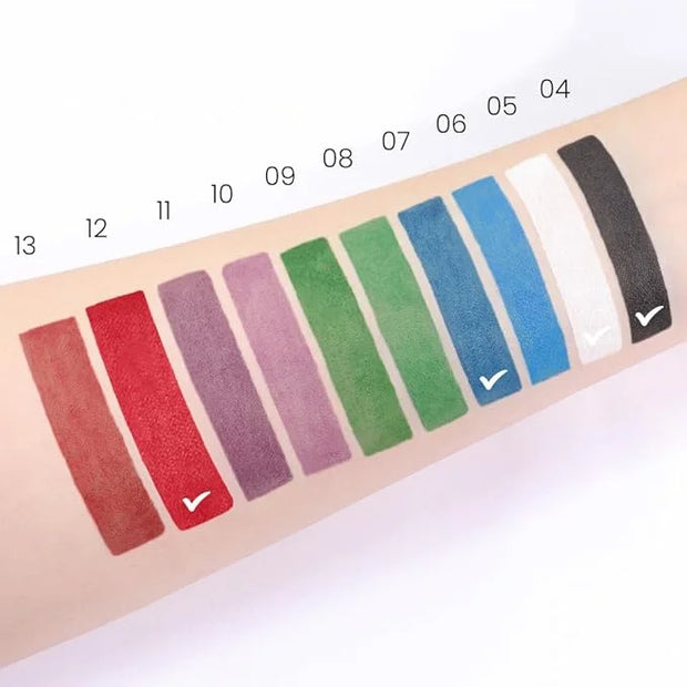 Kaely 4Pcs Black White Dark Blue Red Gel Eyeliner Pencil,Waterproof Smudge Proof Eye Liner,Clown Goth Halloween Makeup,Eye...
