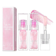 2PCS Magic Color Changing Lip Oil - Big Brush, Long Lasting Shimmery, Warm Change Hydrating Lip Gloss - Product Image