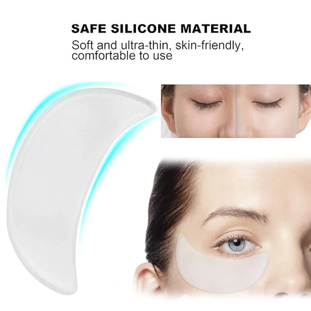 2Pcs Anti‑Wrinkle Face Eye Patch, Reusable Silicone Eye Pad Sticker for Face Caring - Product Image