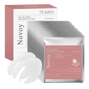 Novoy 15 Pairs Bio-Collagen Real Deep Eye Patches - 6-in-1 Retinol Overnight Eye Patches for Dark Circles, Puffiness & Wri...
