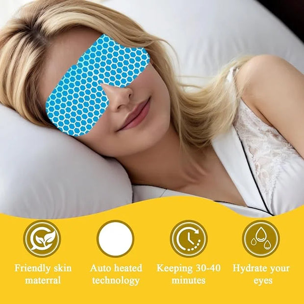 30 Pcs Steam Eye Mask for Puffy Eyes & Dark Circles, Self-Heating Sleep Mask for Travel Essentials, Hydrating & Soothing E...