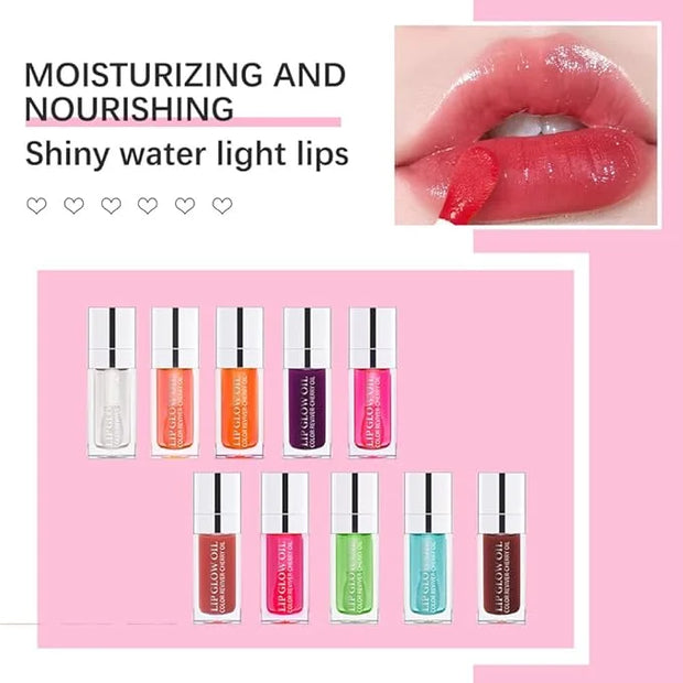 Hydrating Lip Glow Oil, Moisturizing Lip Glow Oil, Nourishing Glossy Transparent Lip Oil, Plumping Lip Oil, Lip Balm, Non-...