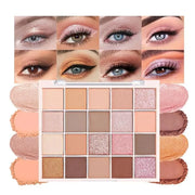 20 Colors Nude Pink Gold Brown Basics Eyeshadow Palette,Matte Nude Neutral Naked Eye Shadow Makeup,Highly Pigmented Long L...