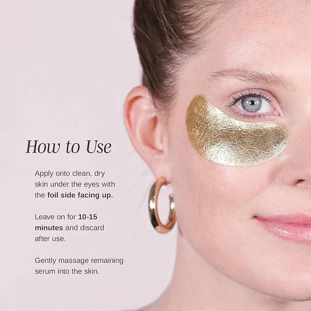 Wander Beauty Baggage Claim - Gold Foil Under Eye Patches For Dark Circles and Puffiness - Under Eye Mask Depuffs & Firms ...