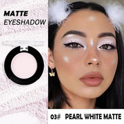 Monochrome Matte Eyeshadow Makeup Palette, Highly Pigmented Pearl White Eyeshadow Palette, Matte Pressed Powder Eye shadow...