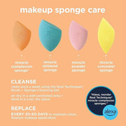 Real Techniques Ultimate Makeup Sponge Trio, Makeup Blending Sponges, For Liquid, Cream, & Powder Products, Powder & Found...