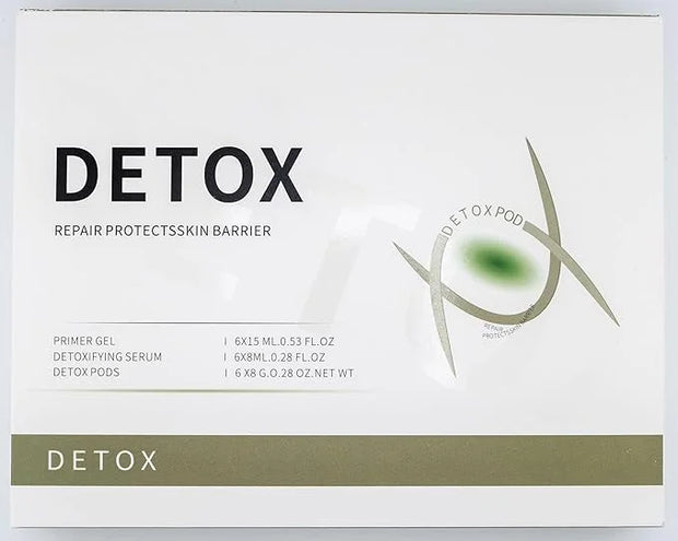 Detox - OxyGeneo Oxygen Facial CO2 Therapy Machine, Geneo Type Pods, Home Facial, 6 Pods + 6 Primer Gel + 6 Detoxifying Se...