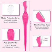 Mudder 21 Pcs Eyebrow Razor Eyebrow Shaver Facial Razor Multipurpose Face Trimmers with Precision Cover for Women Makeup C...