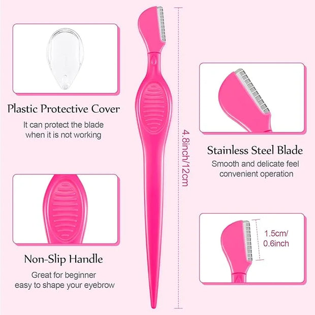 Mudder 21 Pcs Eyebrow Razor Eyebrow Shaver Facial Razor Multipurpose Face Trimmers with Precision Cover for Women Makeup C...