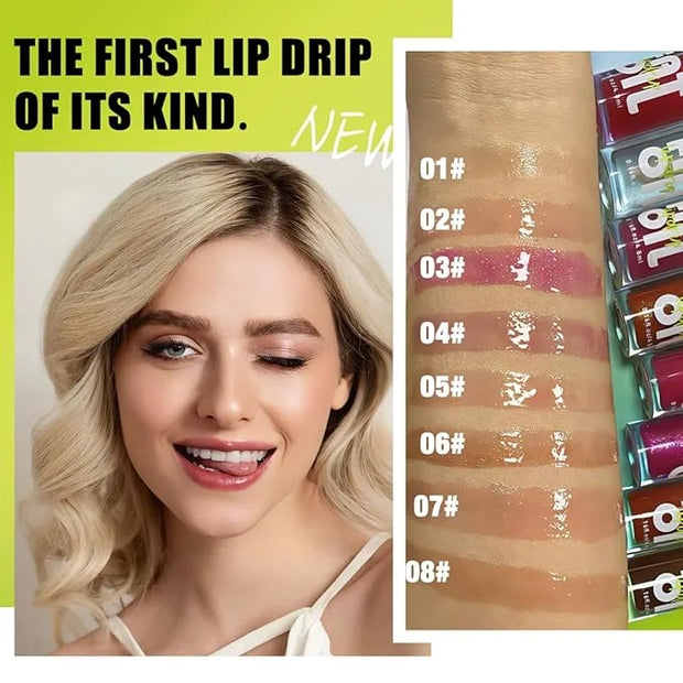 4 Colors Lip Oil Lip Glaze, Hydrating Lip Glow Oil Big Brush Head Shiny Moisturizing Lip Gloss, Long Lasting Non-sticky Fr...