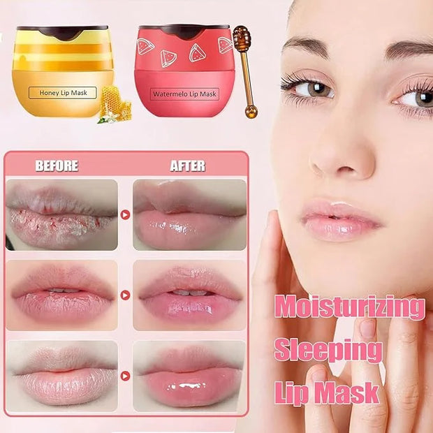 Bee Lip Balm Honey Pot, Watermelon (Watermelon)