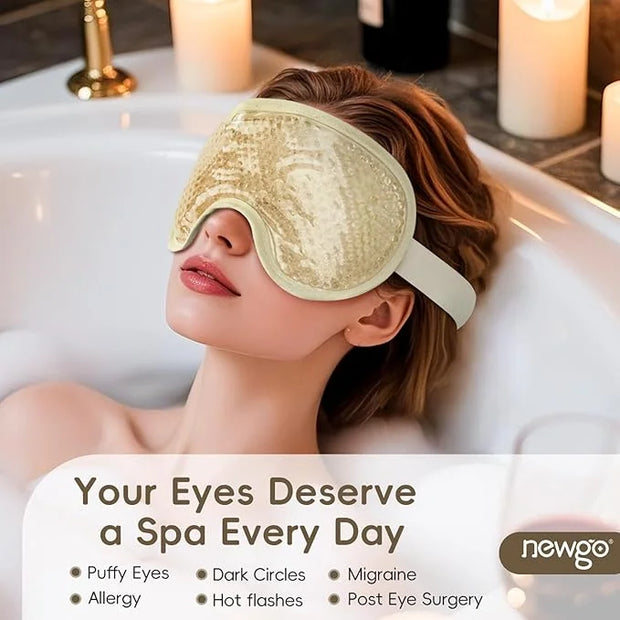NEWGO Cooling Eye Mask for Puffy Eyes, Cold Eye Mask Eye Ice Pack for After Eyes Surgery, Tension Stress Relief, Itchy Eye...