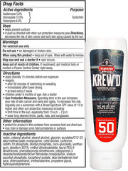 Ergodyne KREW'D 6351 Sunscreen Lotion, Broad Spectrum, SPF 50, 8 oz, 12-Pack
