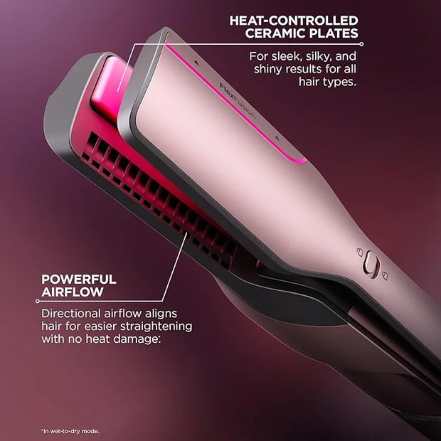 Shark FlexFusion Hair Straightener & Powerful Hair Dryer with Fusion Hair Brush, Ceramic Air Styler with Auto-Wrap Hair Cu...