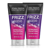 John Frieda Frizz Ease Straight Fixation Styling Crème, Straightens Frizzy Hair with Milk Protein & Almond Oil, Sleek, Shi...