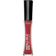 L'Oreal Paris L’Oreal Paris Makeup Infallible 8 Hour Lip Gloss, Comfortable & Hydrating Formula, Rebel Red, 0.5 fl.oz. - P...