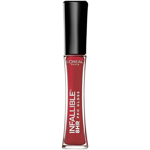 L'Oreal Paris L’Oreal Paris Makeup Infallible 8 Hour Lip Gloss, Comfortable & Hydrating Formula, Rebel Red, 0.5 fl.oz. - P...