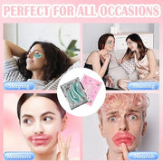 Sulily 30 Pairs Strawberry Lip Masks&Gold Dust Light Green Eye Masks,Crystal Collagen Eye Patches for Puffy Eyes,Moisturiz...