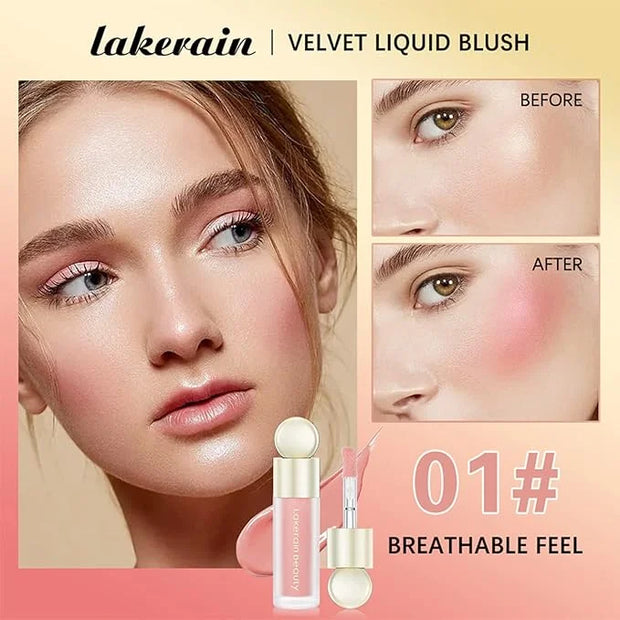 Liquid Blush, Natural Matte Velvet Finish, Soft Cream Liquid Face Blush for Cheeks, Skin Tint Rubor Makeup, Long Lasting L...